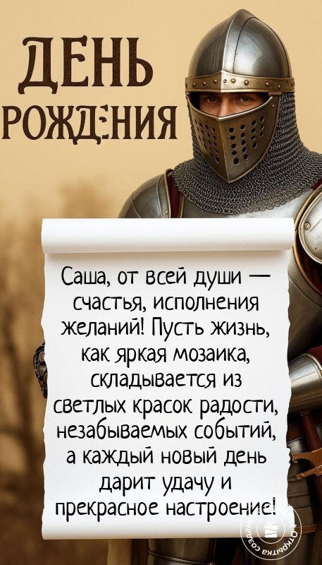Открытка с днём рождения — с юбилеем