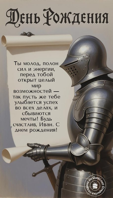 Картинка с днём рождения — пусть год будет счастливым