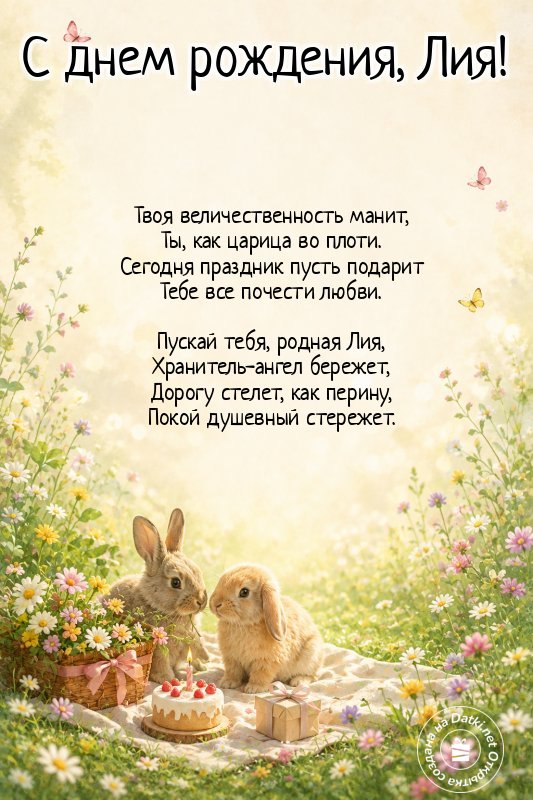 Открытка с днём рождения — поздравляем с именинами