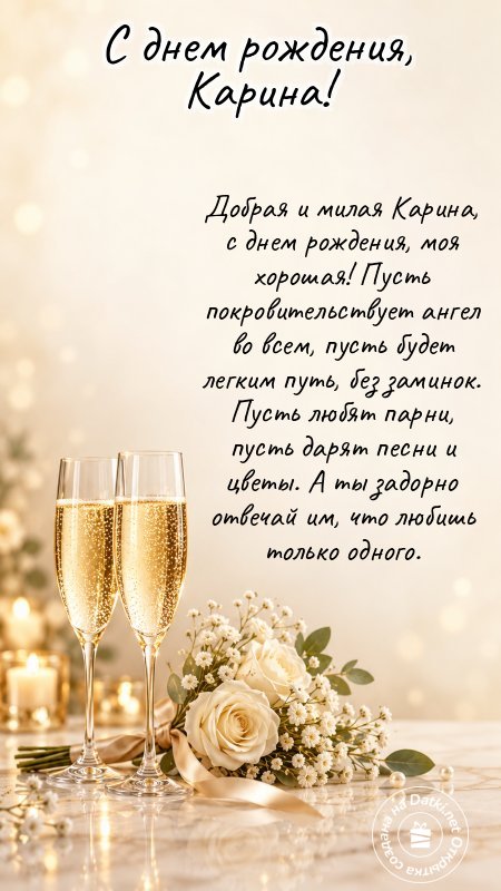 Открытка с днём рождения — с именинами