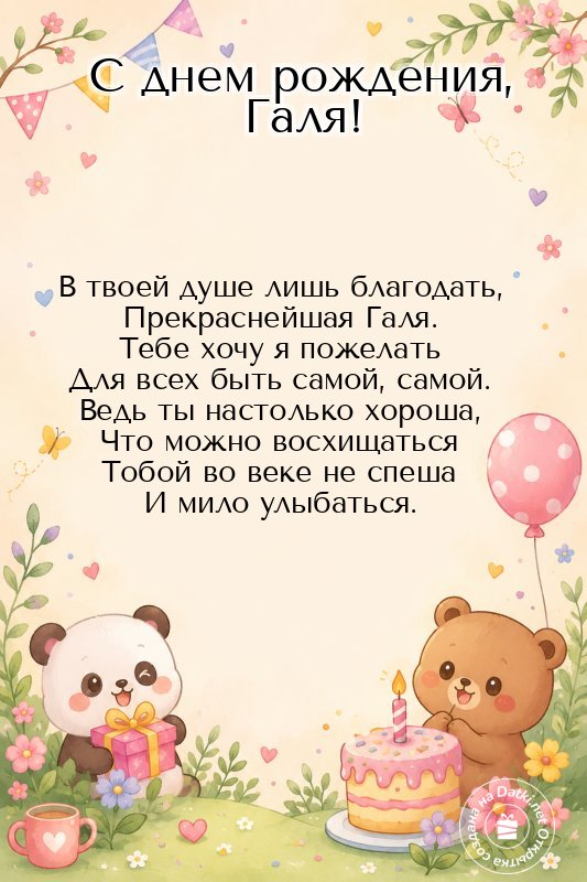 Открытка с днём рождения — с чудесным праздником