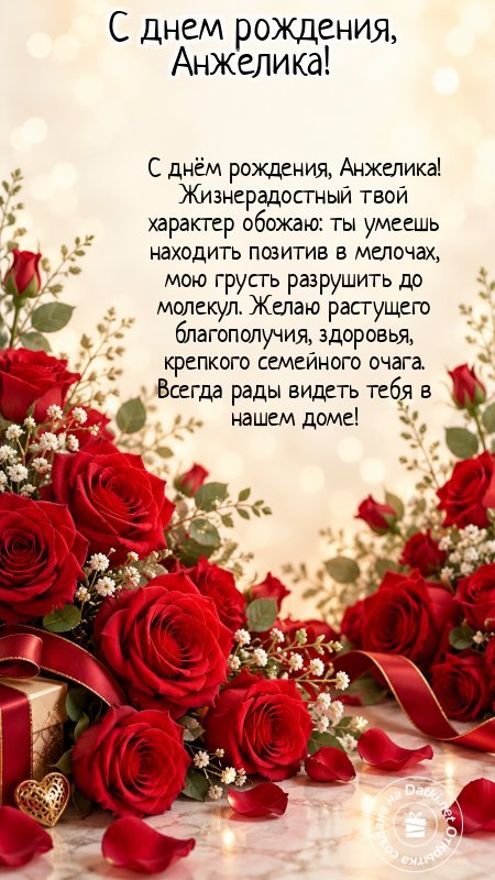 Открытка с днём рождения — теплые именинные поздравления