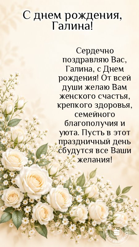 Открытка с днём рождения — счастья и здоровья