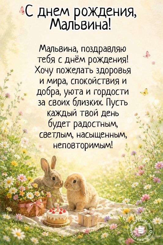Открытка с днём рождения — поздравляем с именинами